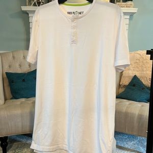 Free Planet XL Split Hem Slim Fit White